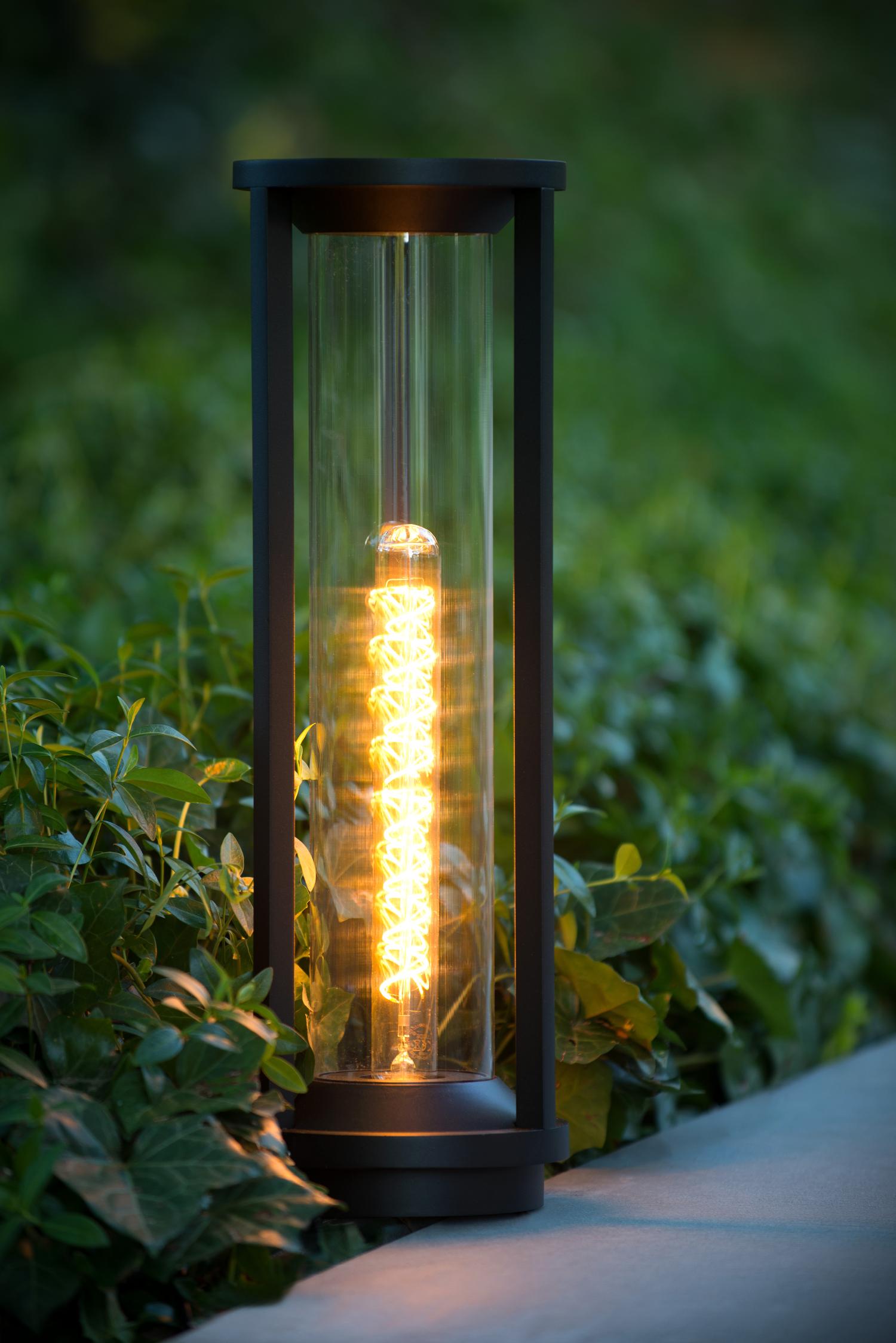 CADIX - Lampe socle - Ø 16 cm - 1xE27 - IP65 - Noir