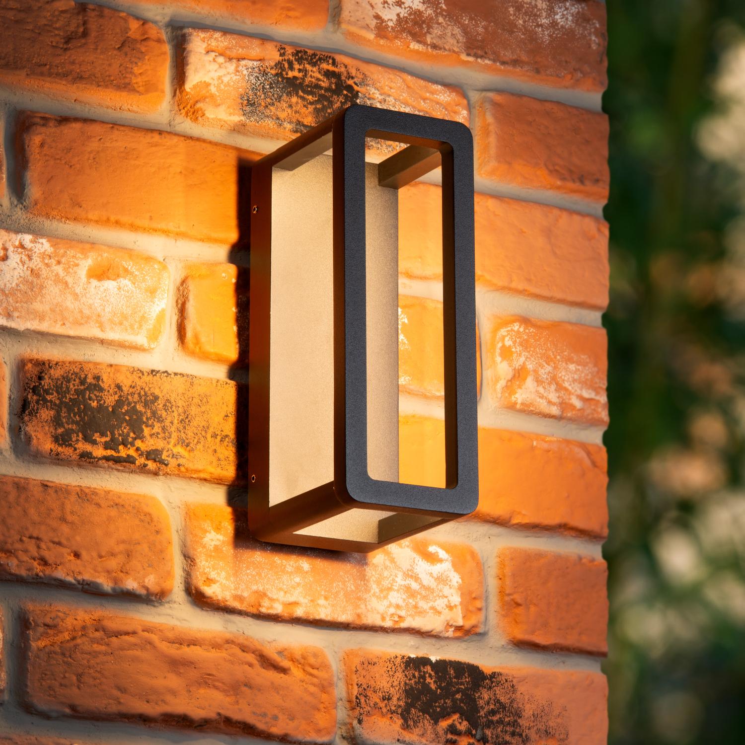 NARVIK - Wandlamp Binnen/Buiten - LED - 1x9,2W 3000K - IP65 - Zwart