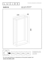 NARVIK - Pedestal light - LED - 1x9.2W 3000K - IP65 - Black