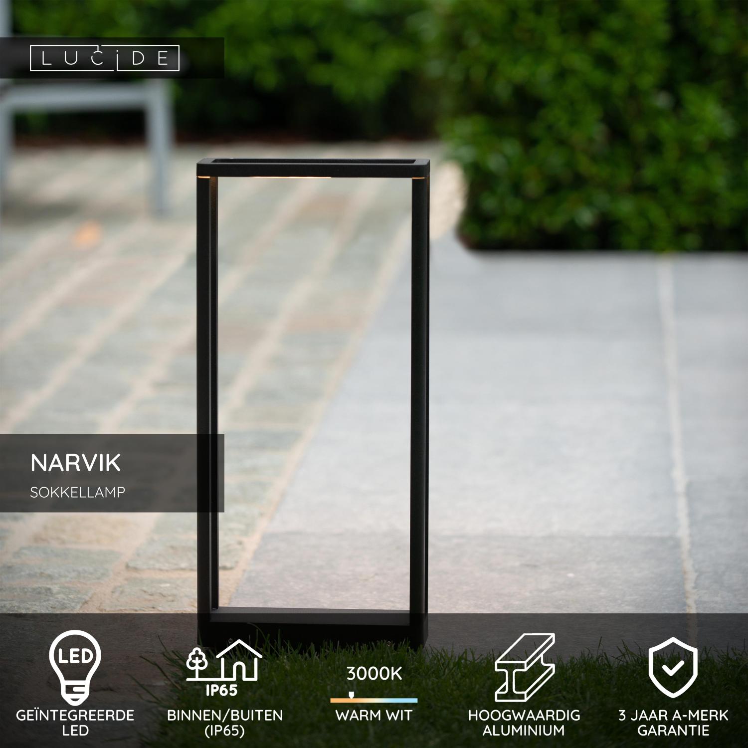 NARVIK - Pedestal light - LED - 1x9.2W 3000K - IP65 - Black