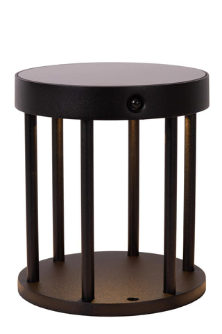 JACKSON - Lampe socle - Énergie solaire - Ø 16 cm - LED Var. - 1x2W 3000K - IP54 - Détecteur de mouvement et jour/nuit - Noir