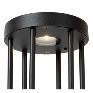 JACKSON - Lampe socle - Énergie solaire - Ø 16 cm - LED Var. - 1x2W 3000K - IP54 - Détecteur de mouvement et jour/nuit - Noir