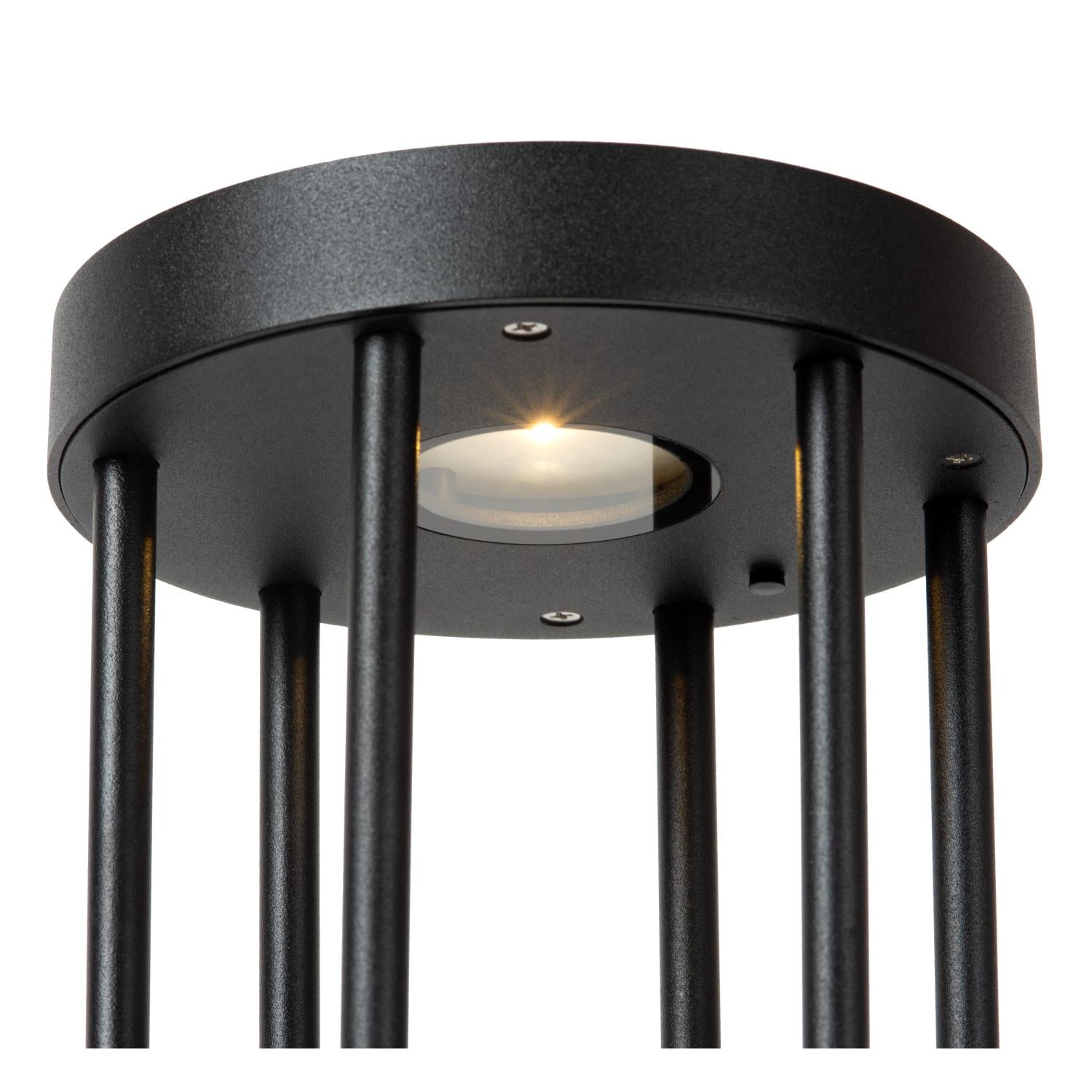 JACKSON - Lampe socle - Énergie solaire - Ø 16 cm - LED Var. - 1x2W 3000K - IP54 - Détecteur de mouvement et jour/nuit - Noir