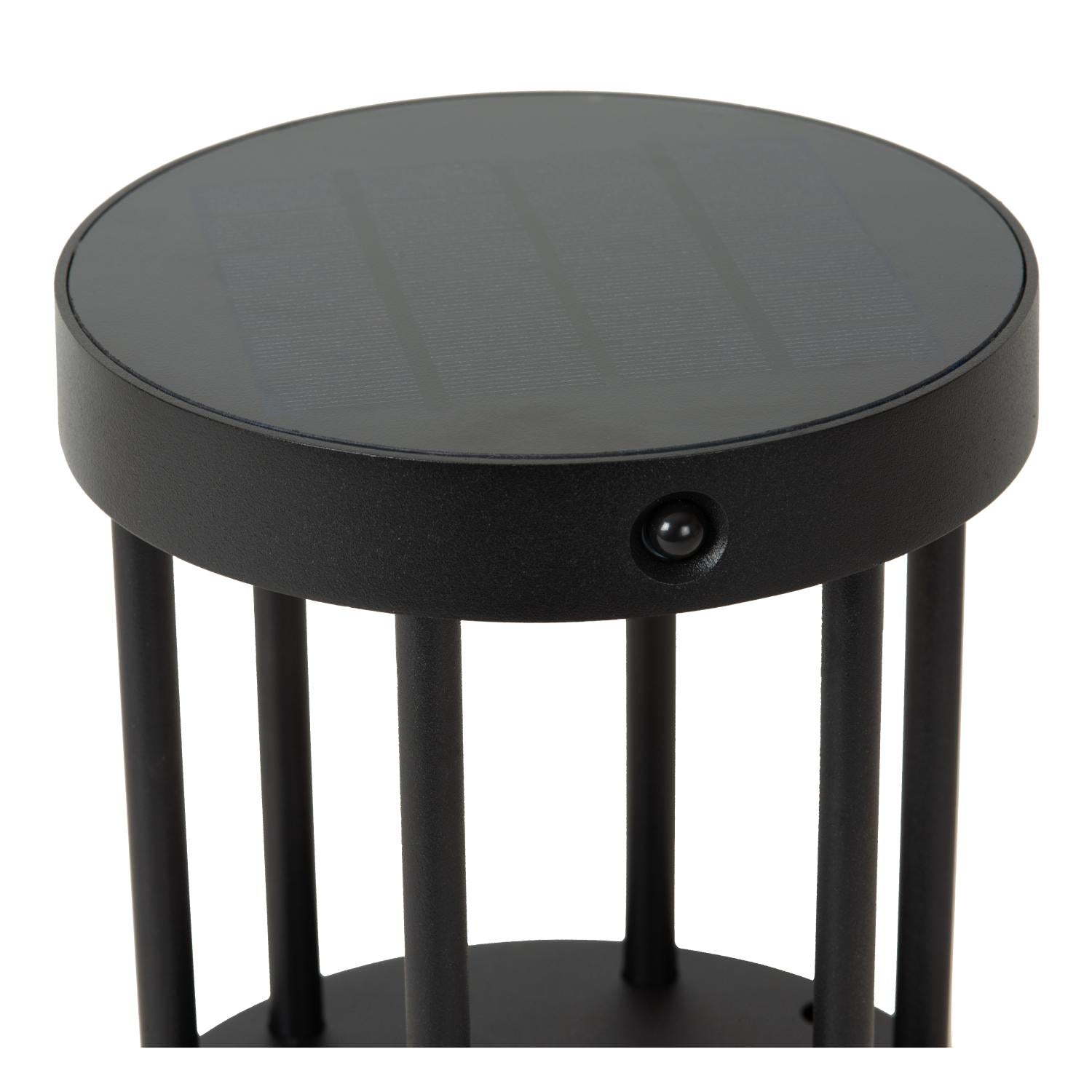 JACKSON - Lampe socle - Énergie solaire - Ø 16 cm - LED Var. - 1x2W 3000K - IP54 - Détecteur de mouvement et jour/nuit - Noir