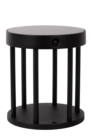 JACKSON - Lampe socle - Énergie solaire - Ø 16 cm - LED Var. - 1x2W 3000K - IP54 - Détecteur de mouvement et jour/nuit - Noir