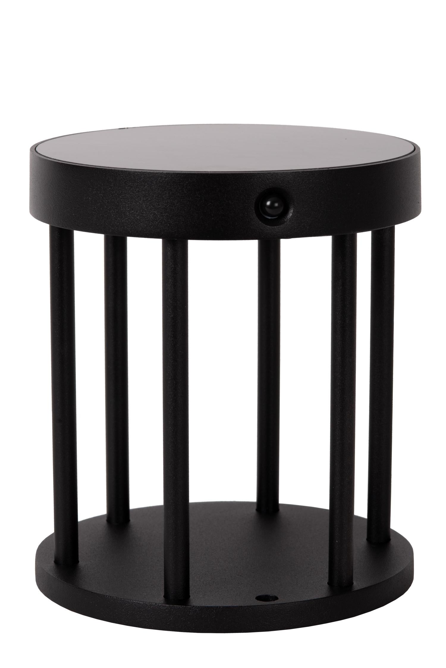 JACKSON - Lampe socle - Énergie solaire - Ø 16 cm - LED Var. - 1x2W 3000K - IP54 - Détecteur de mouvement et jour/nuit - Noir