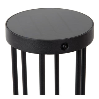 JACKSON - Lampe socle - Énergie solaire - Ø 16 cm - LED Var. - 1x2W 3000K - IP65 - Détecteur de mouvement et jour/nuit - Noir