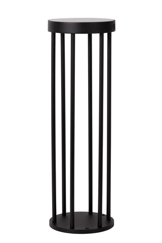 JACKSON - Lampe socle - Énergie solaire - Ø 16 cm - LED Var. - 1x2W 3000K - IP65 - Détecteur de mouvement et jour/nuit - Noir