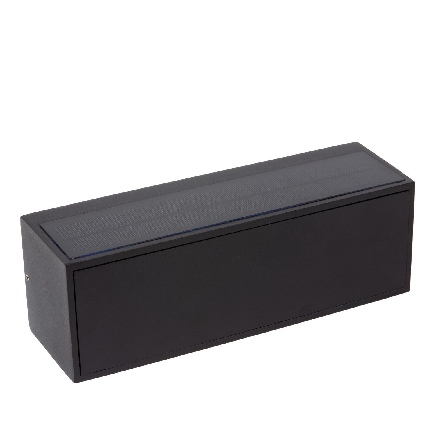SUTTON - Applique murale - Énergie solaire - LED - 1x1,5W 2700K/3000K - IP54 - Détecteur jour/nuit - Noir