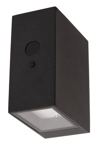 BOLTON - Applique murale - Énergie solaire - LED Var. - 1x1W 3000K - IP54 - Détecteur de mouvement et jour/nuit - Noir
