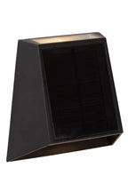 LUTON - Wall light - Solar powered - LED Dimmable - 1x2W 2700K/3000K - IP54 - Motion & day/night sensor - Black