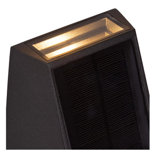 LUTON - Wall light - Solar powered - LED Dimmable - 1x2W 2700K/3000K - IP54 - Motion & day/night sensor - Black