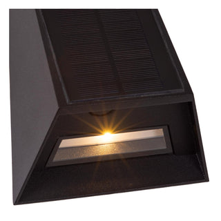 LUTON - Wall light - Solar powered - LED Dimmable - 1x2W 2700K/3000K - IP54 - Motion & day/night sensor - Black