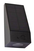 IRWIN - Wandlamp - Zonne-energie - LED Dimb. - 1x2W 3000K - IP54 - Beweging & dag/nacht sensor - Zwart