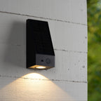 IRWIN - Wandlamp - Zonne-energie - LED Dimb. - 1x2W 3000K - IP54 - Beweging & dag/nacht sensor - Zwart