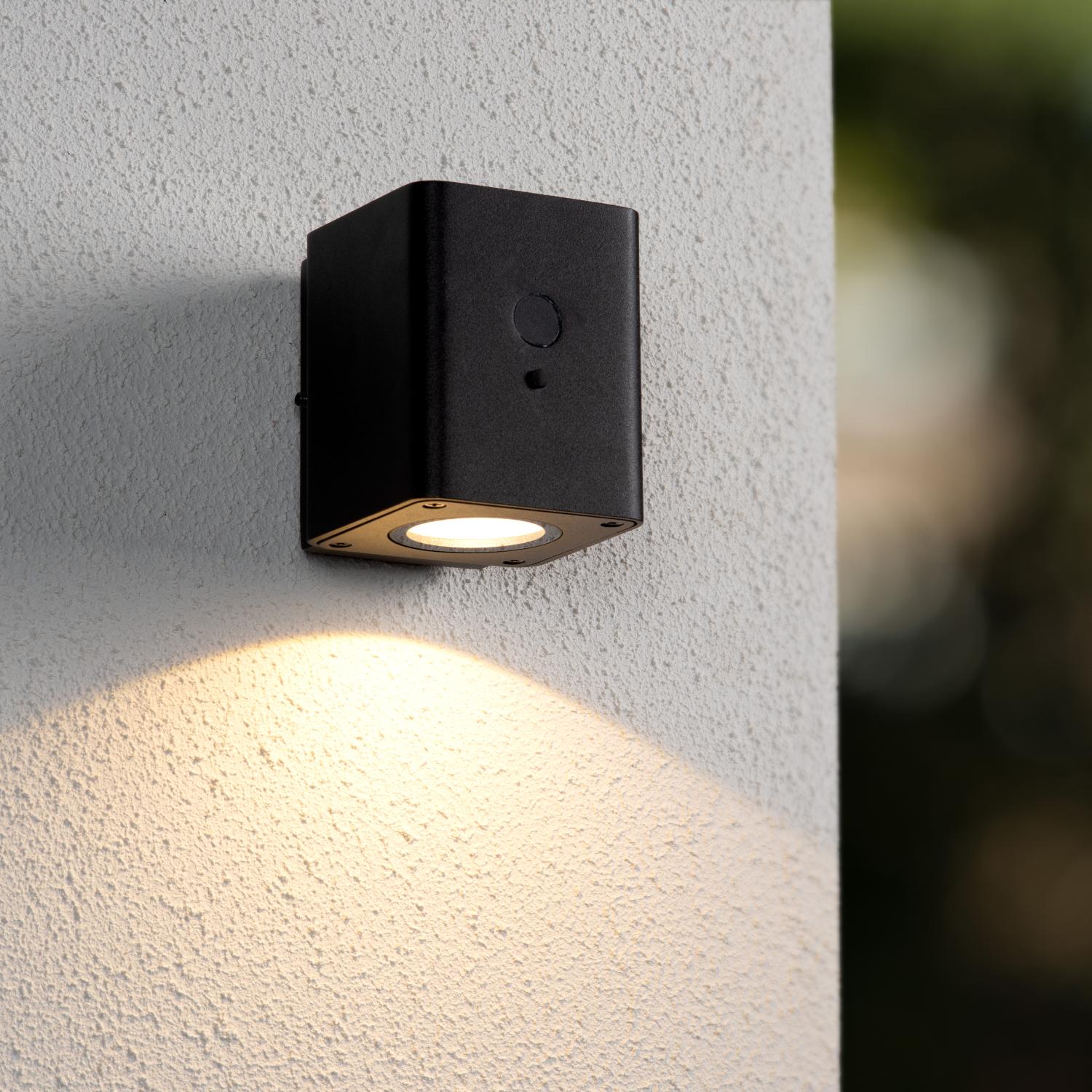 RAMIN - Applique murale - Énergie solaire - LED Var. - 1x1W 2700K/3000K - IP54 - Détecteur de mouvement et jour/nuit - Noir