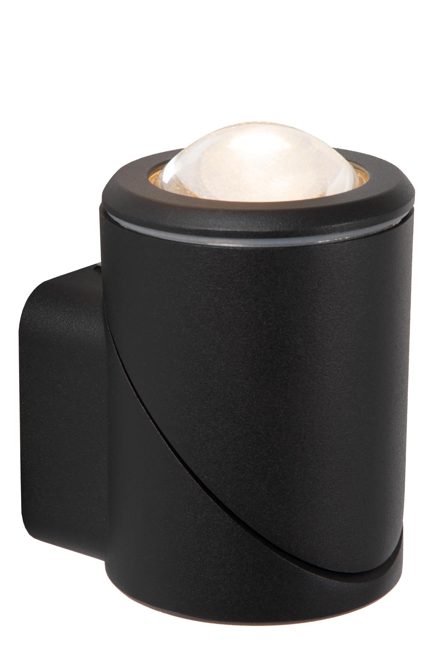 ERIN - Wandspot / Wandlamp Binnen/Buiten - LED - 1x5W 2700K - IP65 - Zwart