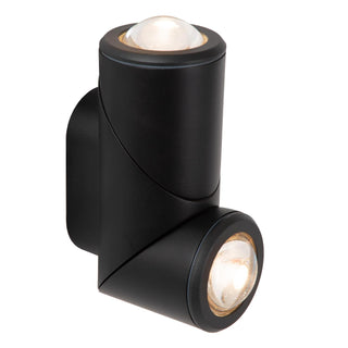 ERIN - Wandspot / Wandlamp Binnen/Buiten - LED - 2x5W 2700K - IP65 - Zwart