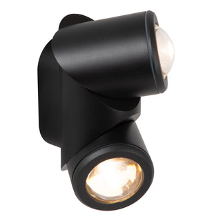 ERIN - Wandspot / Wandlamp Binnen/Buiten - LED - 2x5W 2700K - IP65 - Zwart