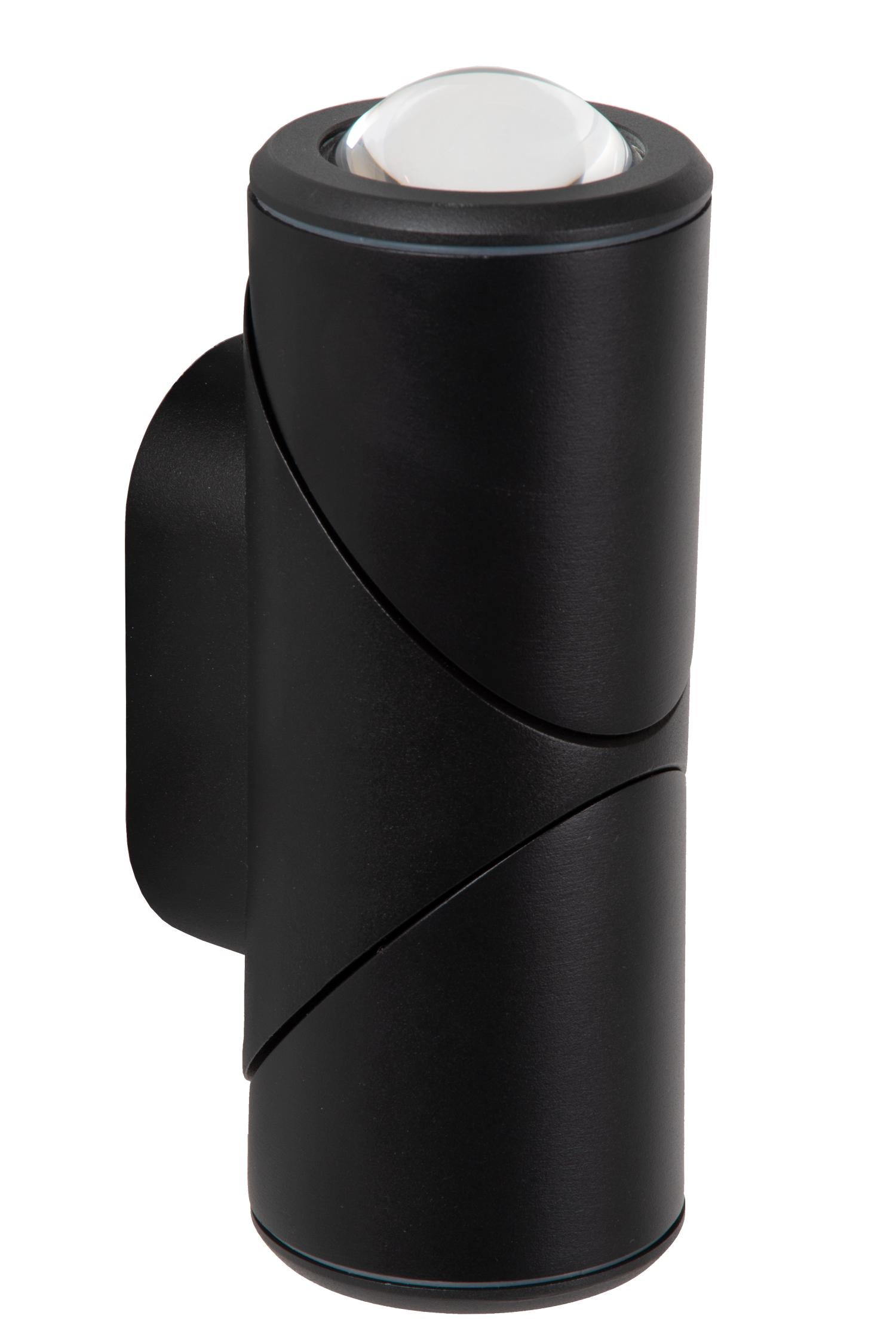 ERIN - Wandspot / Wandlamp Binnen/Buiten - LED - 2x5W 2700K - IP65 - Zwart