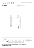 IBAMBA - Lampe socle - LED - 1x6W 3000K - IP65 - Noir
