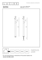 IBAMBA - Pedestal light - LED - 2x6W 3000K - IP65 - Black