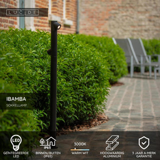 IBAMBA - Pedestal light - LED - 2x6W 3000K - IP65 - Black