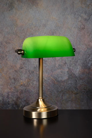 BANKER - Bureaulamp - 1xE14 - Brons