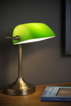 BANKER - Bureaulamp - 1xE14 - Brons