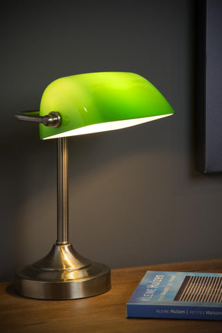 BANKER - Bureaulamp - 1xE14 - Brons