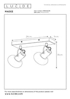 MADEE - Spot plafonnier - 2xE14 - Noir