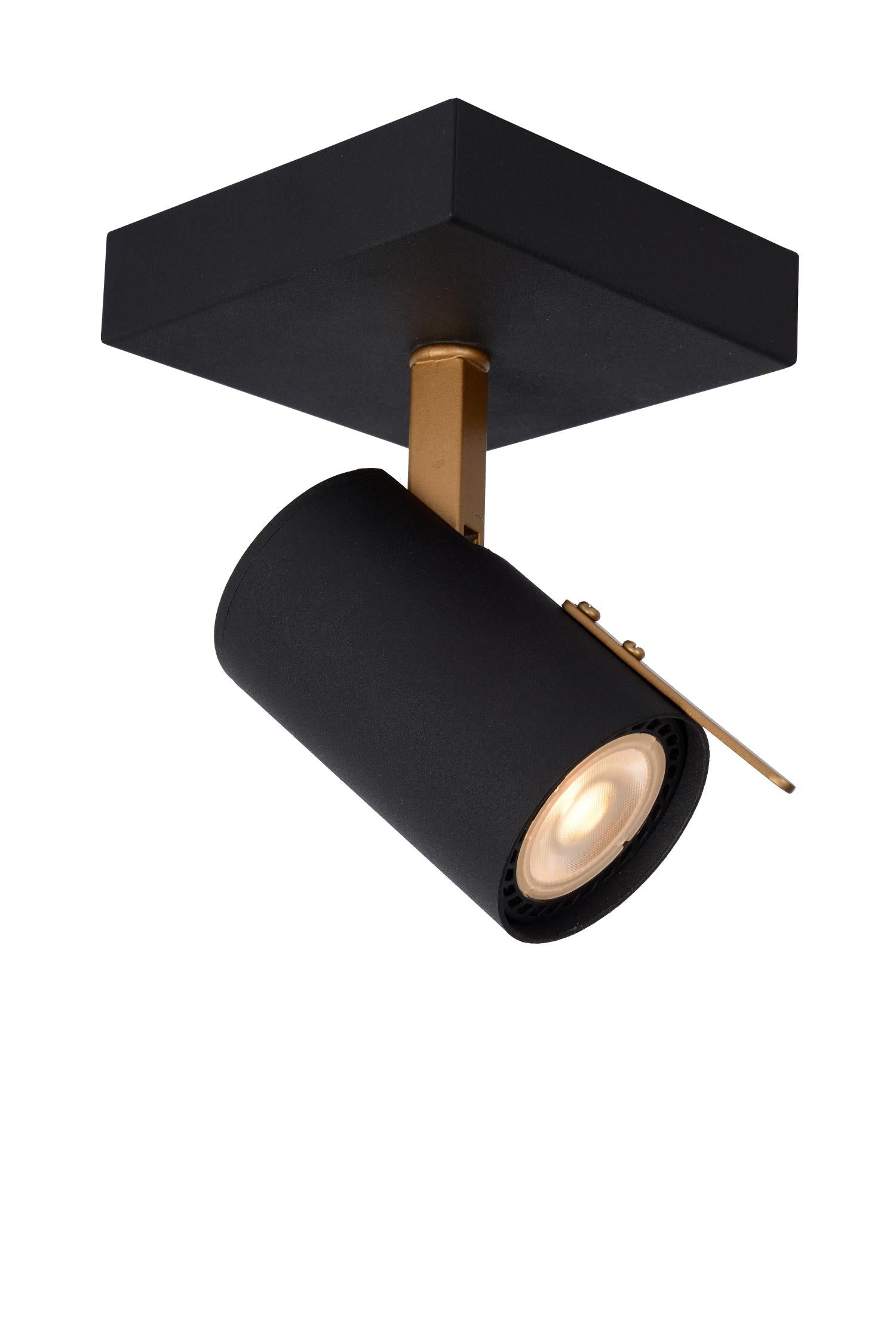 GRONY - Spot plafonnier - LED Dim to warm - GU10 - 1x5W 2200K/3000K - Noir
