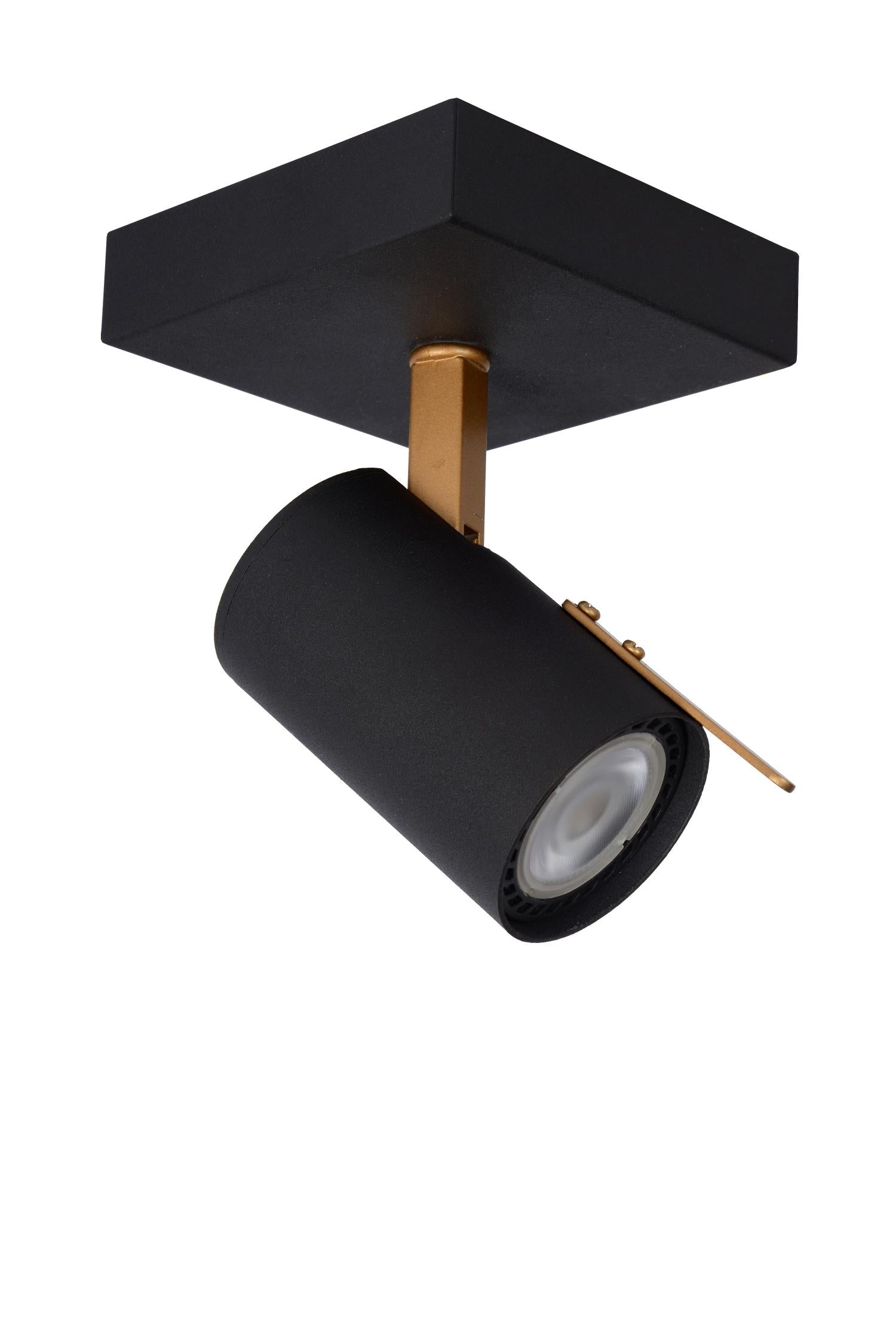 GRONY - Spot plafonnier - LED Dim to warm - GU10 - 1x5W 2200K/3000K - Noir