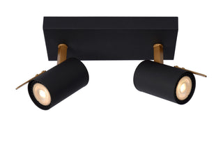 GRONY - Spot plafonnier - LED Dim to warm - GU10 - 2x5W 2200K/3000K - Noir