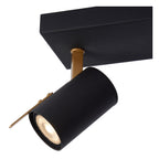 GRONY - Spot plafonnier - LED Dim to warm - GU10 - 2x5W 2200K/3000K - Noir