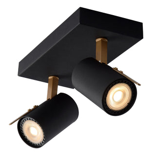 GRONY - Spot plafonnier - LED Dim to warm - GU10 - 2x5W 2200K/3000K - Noir