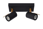 GRONY - Spot plafonnier - LED Dim to warm - GU10 - 2x5W 2200K/3000K - Noir