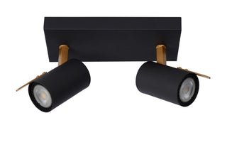 GRONY - Spot plafonnier - LED Dim to warm - GU10 - 2x5W 2200K/3000K - Noir