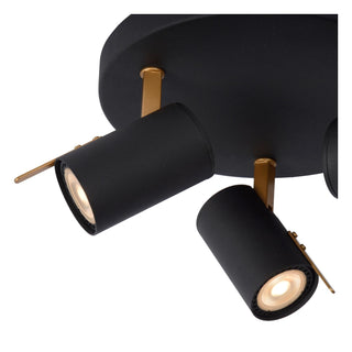 GRONY - Plafondspot - LED Dim to warm - GU10 - 3x5W 2200K/3000K - Zwart