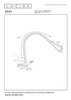 ZOZY - Klemlamp - LED 3 StepDim - 1x4W 3000K - Zwart