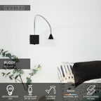 BUDDY - Bedlamp / Wandlamp - LED - 1x4W 4000K - Zwart