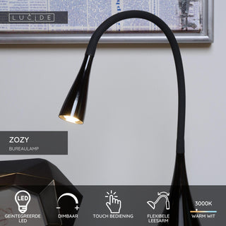ZOZY - Bureaulamp - LED Dimb. - 1x4W 3000K - Zwart