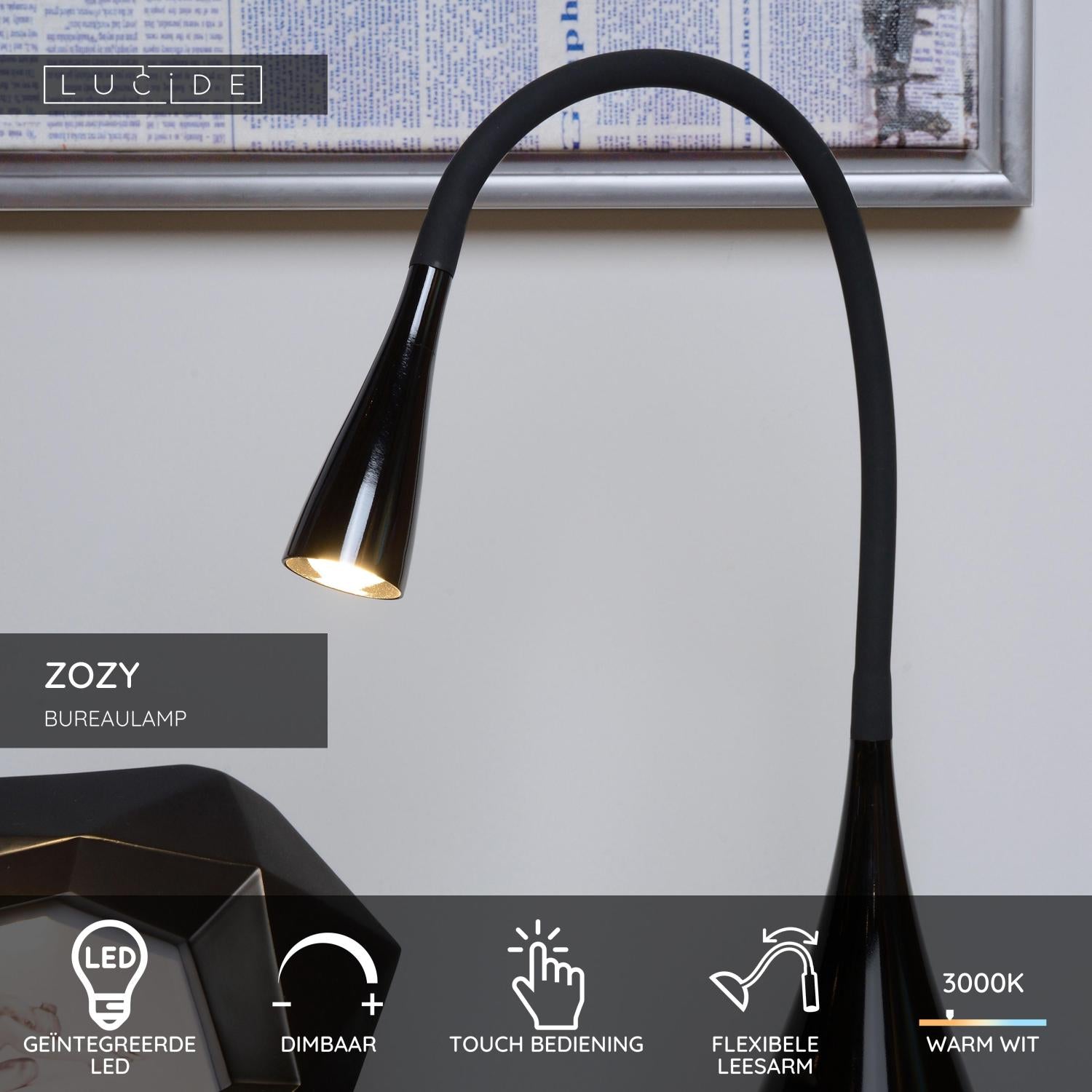 ZOZY - Desk lamp - LED Dimmable - 1x4W 3000K - Black