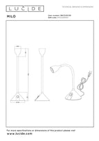 MILO - Bureaulamp - Ø 12,8 cm - LED - 1x3,2W 3000K - Zwart