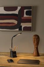 PENNY - Desk lamp - LED Dimmable - 1x4.7W 3000K - With wireless charger - Black
