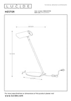 HESTER - Bureaulamp - 1xGU10 - Antraciet
