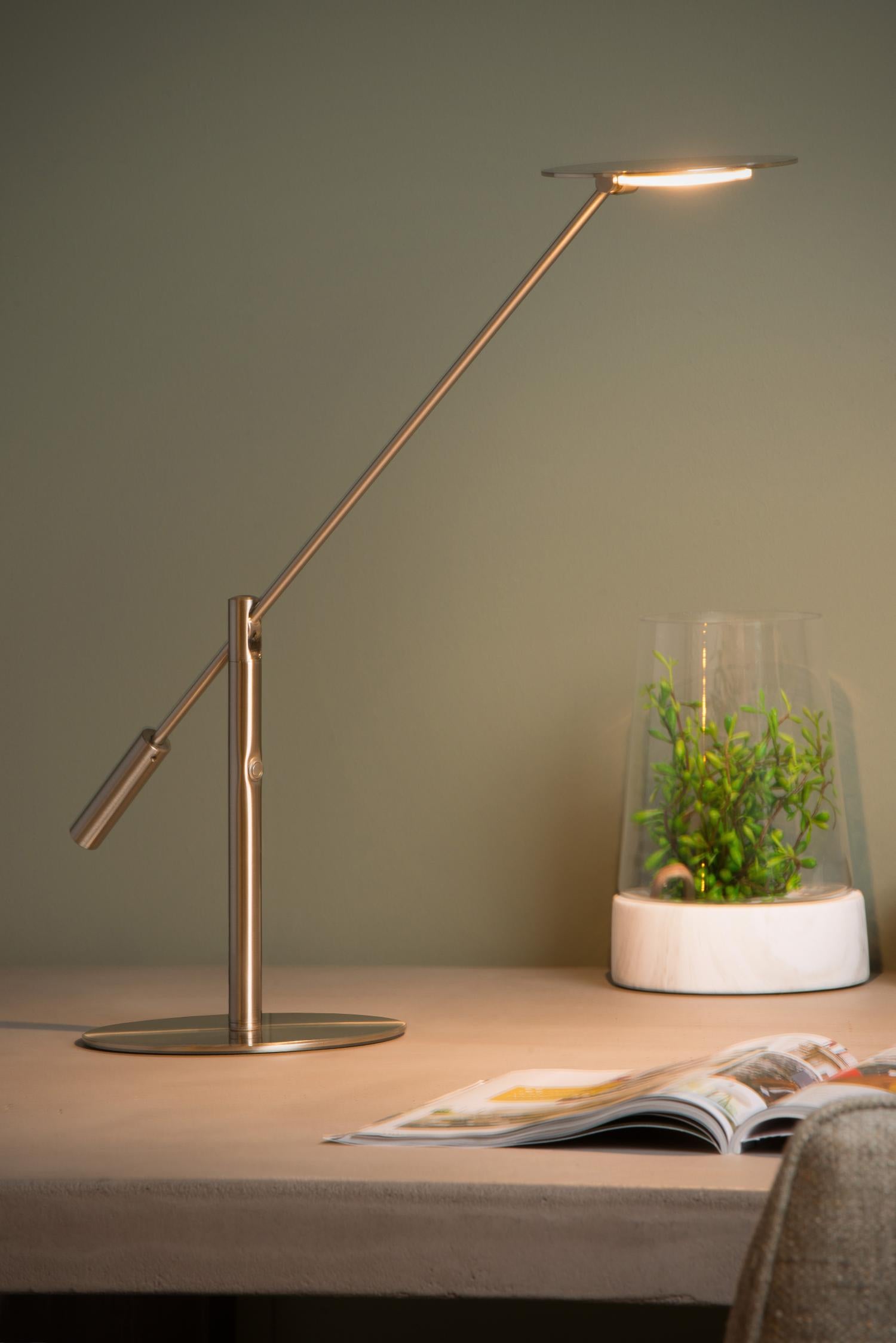ANSELMO - Desk lamp - LED Dimmable - 1x9W 3000K - Matt chrome