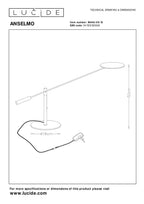 ANSELMO - Desk lamp - LED Dimmable - 1x9W 3000K - Matt chrome