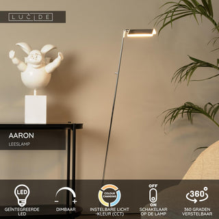 AARON - Leeslamp - LED Dimb. - CCT - 1x12W 2700K/4000K - Mat Goud / Messing