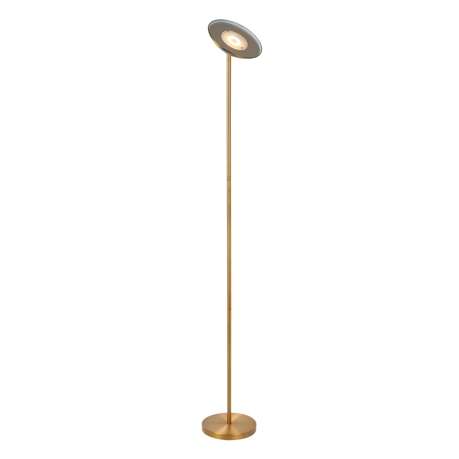 ZENITH - Floor lamp - Ø 25.4 cm - LED Dimmable - 1x20W 3000K - Matt Gold / Brass